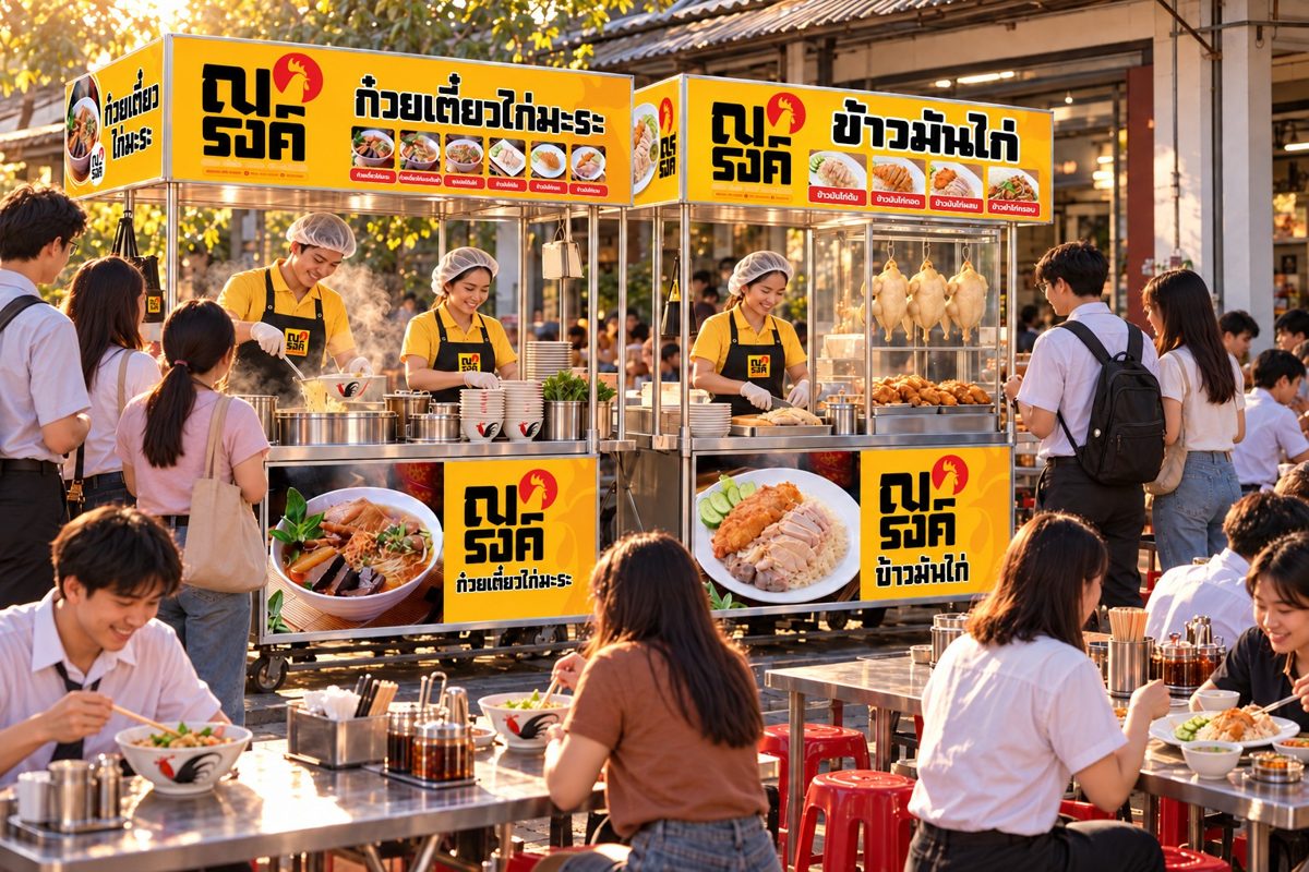 ภาพจำลอง แบบ B · รถเข็น 2 คัน