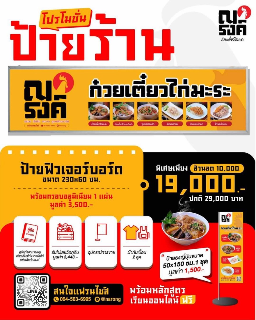 แพ็กเกจแฟรนไชส์ ป้ายร้าน